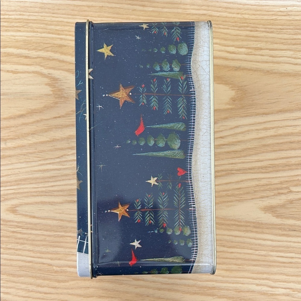 Festive Santa Decorative Tin for gift giving or small items - baked goods etc